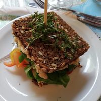 Small rugbrøds sandwich at Atlas Bar in Copenhagen