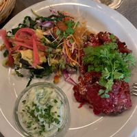 Rote Beete Patties at Atlas Bar in Copenhagen