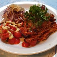 Lasagna at Atlas Bar in Copenhagen