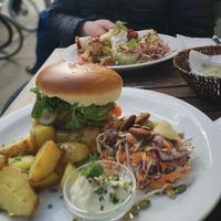 The atlas burger and burrito at Atlas Bar in Copenhagen