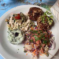 Beet patties at Atlas Bar in Copenhagen