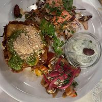 Vegane Lasagne mit feiner Beilage  at Atlas Bar in Copenhagen