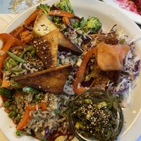 Tofu bowl - huge portion  at Atlas Bar in Copenhagen