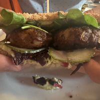 Frikadelle sandwich (vegan meatball )  at Atlas Bar in Copenhagen