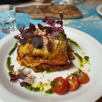 Lasagne at Atlas Bar in Copenhagen