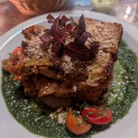 Lasagna at Atlas Bar in Copenhagen