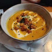 Pumpkin soup  at Atlas Bar in Copenhagen