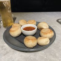 Vegan dough balls with tomato harissa at Pizza Express - Liverpool One in Liverpool