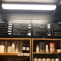 Juices, tea and coffee selection  at The Organic Food and Wine Deli in Melbourne