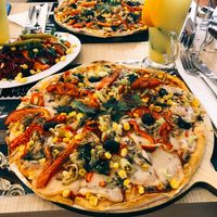 Vegan Pizza  at Pidemex in Istanbul