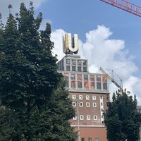 The Dortmunder U at Kugelpudel Garten Eden in Dortmund