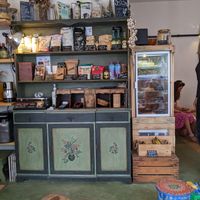 Dessert fridge at Gaia Loja Restaurante in Rogil