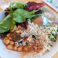 Chickpea curry at Gaia Loja Restaurante in Rogil