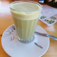 Matcha latte at Gaia Loja Restaurante in Rogil
