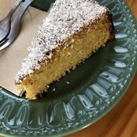 Sweet potato and coconut cake   at Gaia Loja Restaurante in Rogil