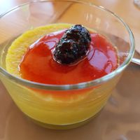 Coconut pudding at Gaia Loja Restaurante in Rogil