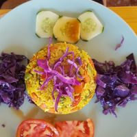 Arroz à valenciana - vegan at Gaia Loja Restaurante in Rogil