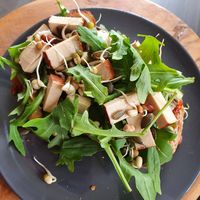 Sandwich with smoked tofu at Lokaal 16 in Den Burg