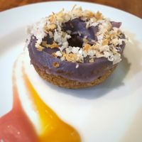 Vegan donut made with cassava and fruit  at OurPlace in Kapaa