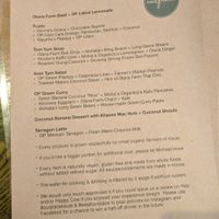 menu at OurPlace in Kapaa