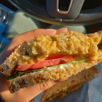 The chickpea toona sandwich! at Antoinette's Cafe in Buford