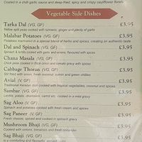 Menu of the outside of the building at Cafe Malabar in Norwich