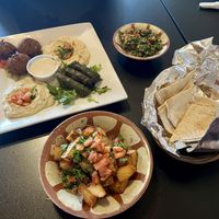 Vegetarian sampler   at Cedars Lebanese Restaurant in Roanoke
