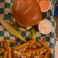 Vegan Dublin Down Burger at Harp and Hound in Ogden
