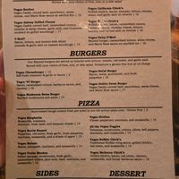 Vegan menu (back) at Harp and Hound in Ogden