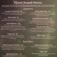 H&H Plant Based Menu at Harp and Hound in Ogden