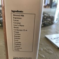 Variety of medicinal shroomie ingredients in this Shake.  at Lifehouse Tonics in West Los Angeles