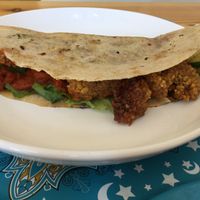 Falafel wrap at Lotus Cafe in Ulaanbaatar