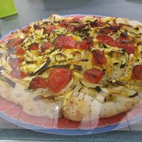 Vegan pizza at Pasticciando in Sulmona