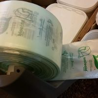 Biodegrable bags to carry loose dry groceries.  at Casa Perris in Barcelona