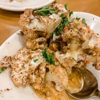 Spicy cauliflower (not too spicy, just perfect!) at Aladdin's Eatery in Worthington