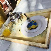 Blueberry cheesecake at Marine Garden Camp in Dahab