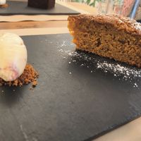 Carrot cake at Om in Girona