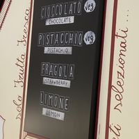 carte  at Natura Gelato in Trieste