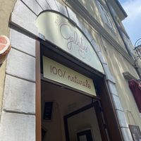 outside  at Natura Gelato in Trieste