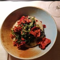 Broad beans and chicory with crusco pepper at Stano Ristorante Pizzeria in Matera