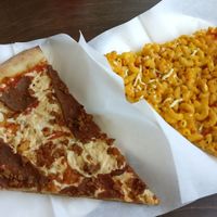 Seitan meets Jesus, and a Slice of Mac N Cheese! at Pizzanista in Long Beach