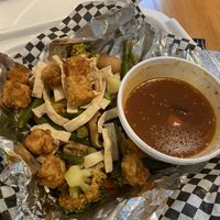 Coconut Ginger Rice Bowl with tofu  at Napoleon's in Decatur