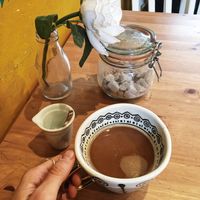 oat milk americano at The Glorious Art House Cafe in Exeter