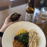 Brown rice toona bowl and vaggie chicken lemon brown rice roll and kombucha   at Qiao Ben Wei in Chihshang