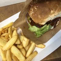 beyond burger with bbq sauce at Nieinaczej in Katowice