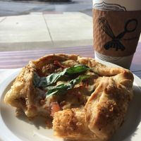 Tomato Basil Caprese Gallette at Mud Pie Vegan Bakery and Coffee in Mission