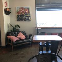 Plenty of interior space for studying, hanging out, and eating  at Mud Pie Vegan Bakery and Coffee in Mission