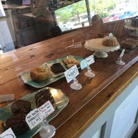 Part of the display  at Mud Pie Vegan Bakery and Coffee in Mission