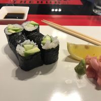 Cucumber avocado rolls at The Hub 7 in Dubai