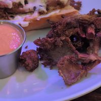 Side of fried oyster mushroom with vegan remoulade at The Bark in Tallahassee